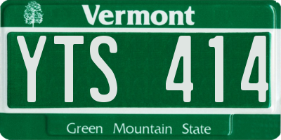 VT license plate YTS414