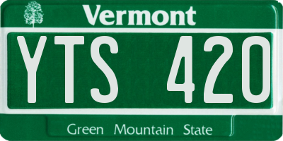 VT license plate YTS420