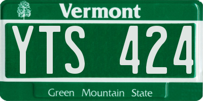 VT license plate YTS424