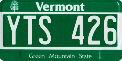 VT license plate YTS426