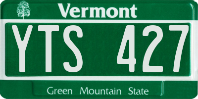 VT license plate YTS427