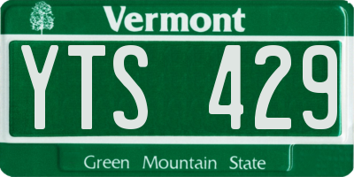 VT license plate YTS429