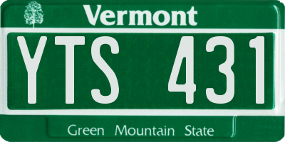 VT license plate YTS431