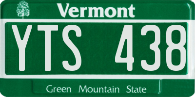 VT license plate YTS438