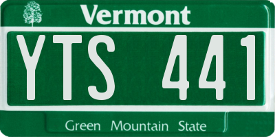 VT license plate YTS441
