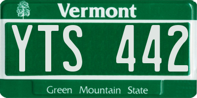 VT license plate YTS442