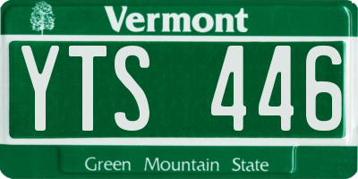 VT license plate YTS446