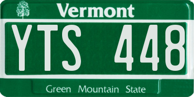VT license plate YTS448