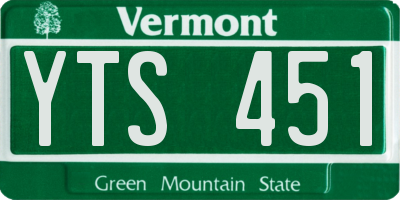 VT license plate YTS451