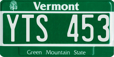 VT license plate YTS453