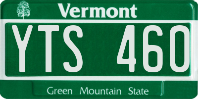 VT license plate YTS460