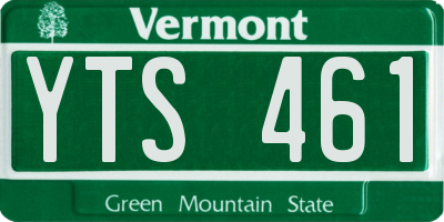 VT license plate YTS461
