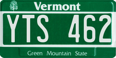VT license plate YTS462