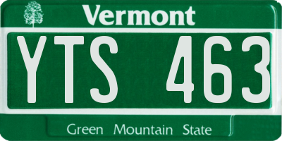 VT license plate YTS463
