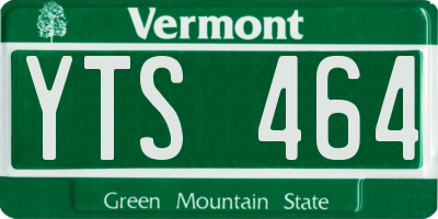 VT license plate YTS464