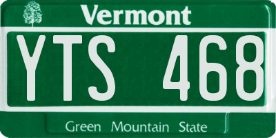 VT license plate YTS468