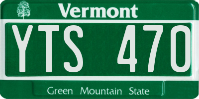 VT license plate YTS470