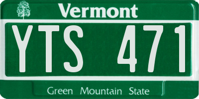 VT license plate YTS471