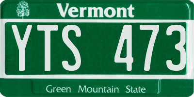 VT license plate YTS473
