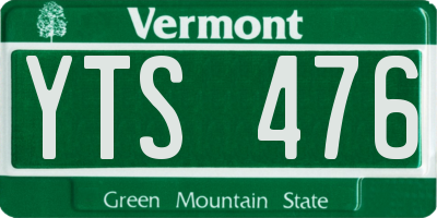 VT license plate YTS476