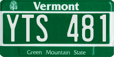 VT license plate YTS481