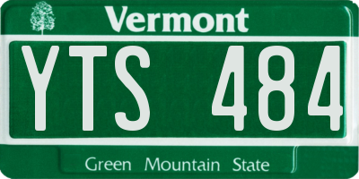 VT license plate YTS484