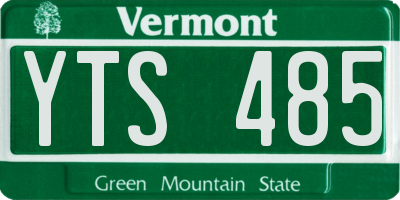 VT license plate YTS485