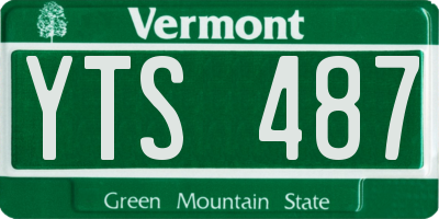 VT license plate YTS487
