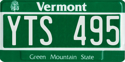 VT license plate YTS495