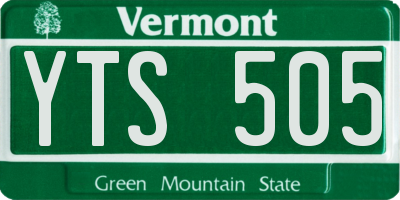 VT license plate YTS505