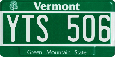 VT license plate YTS506