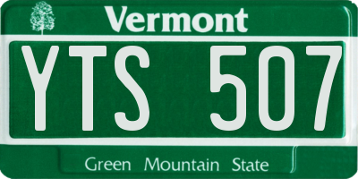 VT license plate YTS507