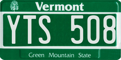 VT license plate YTS508