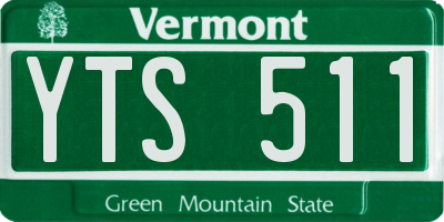 VT license plate YTS511
