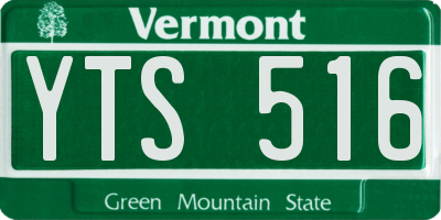 VT license plate YTS516