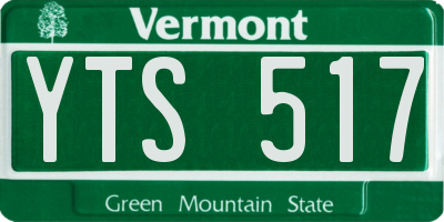 VT license plate YTS517
