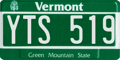 VT license plate YTS519