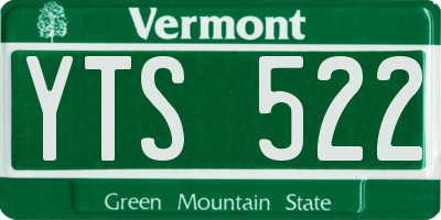 VT license plate YTS522
