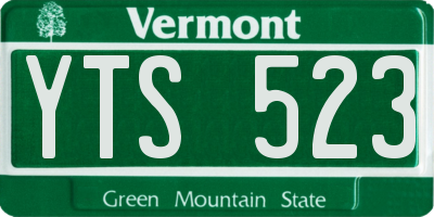 VT license plate YTS523