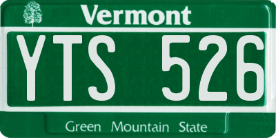 VT license plate YTS526