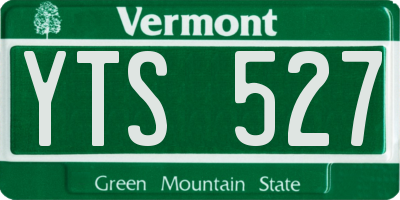 VT license plate YTS527
