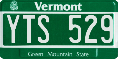 VT license plate YTS529