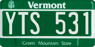 VT license plate YTS531