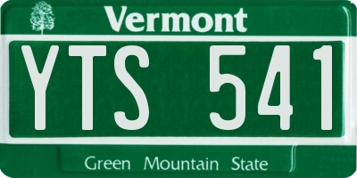 VT license plate YTS541