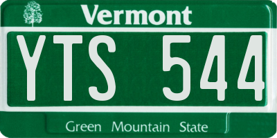 VT license plate YTS544