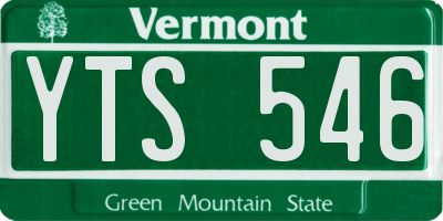VT license plate YTS546