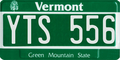 VT license plate YTS556