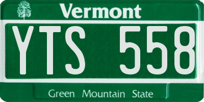 VT license plate YTS558