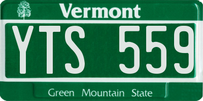 VT license plate YTS559