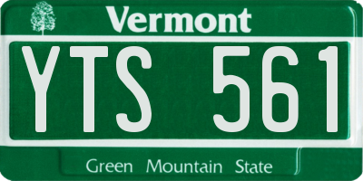 VT license plate YTS561